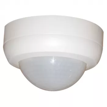 Detector de mișcare PIR BEG LUXOMAT PD4 360° pentru montaj în tavan, rază 24 m, 1 canal, alb