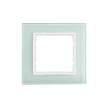 Ramă de acoperire Berker B.7 Glass, 1 post, alb polar