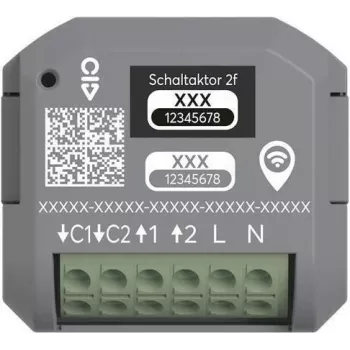 Actor de comutare îngropat cu 2 canale ABB free@home 62821 U-WL