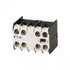 Bloc de contacte auxiliare Eaton 22DILE, 2NO+2NC, borne cu șurub, montaj frontal pentru contactoare DIL E