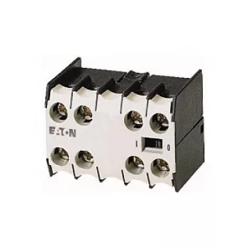 Bloc de contacte auxiliare Eaton 22DILE, 2NO+2NC, borne cu șurub, montaj frontal pentru contactoare DIL E