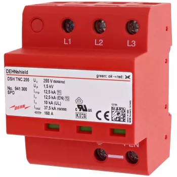 Descărcător combinat de supratensiune DEHN DSH TNC 255 DEHNshield pentru sisteme TN-C