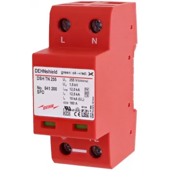 Descărcător combinat de supratensiune DEHN DSH TN 255 tip 1+2 pentru sisteme TN monofazate
