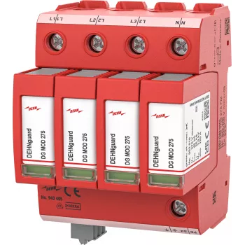 Descărcător de supratensiune DEHN 943405 DG MD TNS 275 FM tip 2, 3+1 poli, 40kA