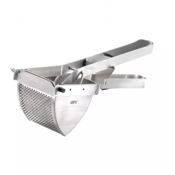 Presă de cartofi GEFU PANTARA din oțel inoxidabil cu mâner ergonomic, argintiu/negru