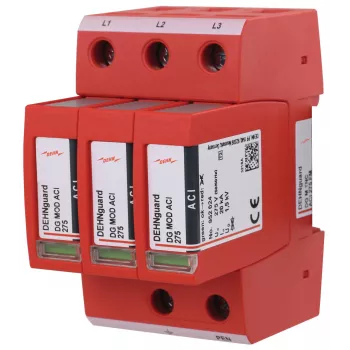 DEHN DG M TNC ACI 275 FM Descărcător de supratensiune tip 2, 3 poli, 275 V AC, cu semnalizare la distanță