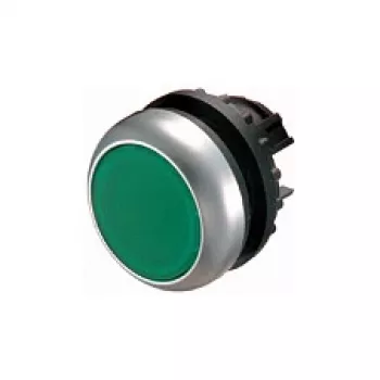 Buton de acționare plat Eaton M22-D-G, verde, momentan, 22,5 mm, IP66/IP67/IP69K