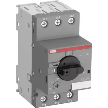 Întrerupător automat de protecție a motorului ABB MS116-0.4, 0,4 A, 3 poli, termomagnetic
