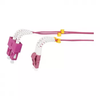 Cablu patch fibră optică SYNERGY21 OM4 Duplex LC-SC 1,5m 50/125µm LSZH aqua