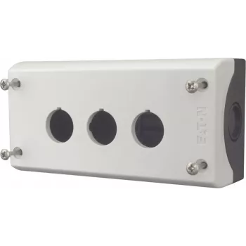 Eaton M22-I3 Carcasă de montaj aparent, 3 decupaje, gri RAL 7035, IP66/IP67/IP69K, 80x153x56mm