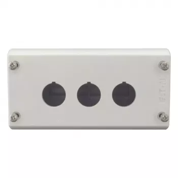 Eaton M22-I3 Carcasă de montaj aparent, 3 decupaje, gri RAL 7035, IP66/IP67/IP69K, 80x153x56mm