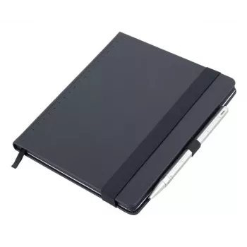 TROIKA BLACK SLIMPAD A5 Bloc notes cu stilou argintiu