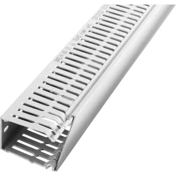 Licatec Canal de cablu fără halogen 40 x 80 mm, gri, 2 m, PC/ABS, UL94 V0, cu capac