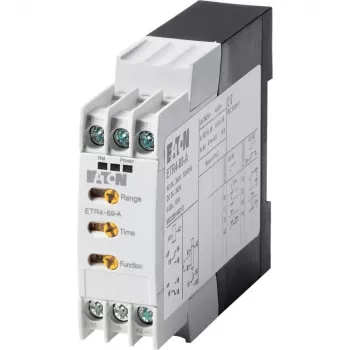 Releu temporizator multifuncțional EATON ETR4-69-A, 1 contact comutator, 24-240 V AC/DC, 0,05 s - 100 h, șină DIN