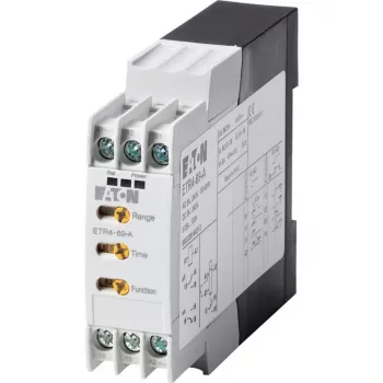 Releu temporizator multifuncțional EATON ETR4-69-A, 1 contact comutator, 24-240 V AC/DC, 0,05 s - 100 h, șină DIN