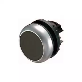 Eaton M22-D-S Buton de acționare plat, negru, momentan, 22,5mm, IP66/IP67/IP69K
