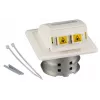 Priză de perete din fibră optică EFB Elektronik FTTH-OUTLET-LC-OM3, montaj îngropat, 2x LC-Duplex OM3 multimod, alb pur