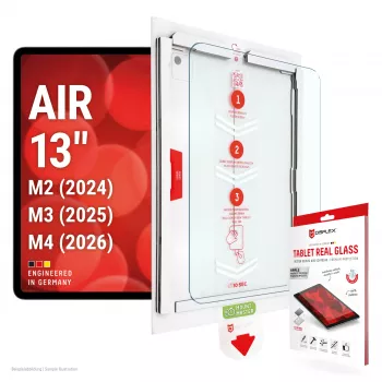 Folie de protecție din sticlă reală DISPLEX pentru tabletă iPad Air 13 (2024/2025/2026) - sticlă călită, duritate 9H, ultraclară