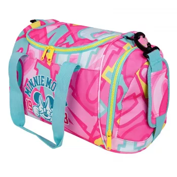 McNeill Disney Minnie Mouse Sports Bag, Pink/Red, 16L, Polyester, Kids