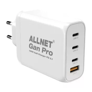 Sursă de alimentare ALLNET GaN USB-C PD 3.1 140W 1A3C