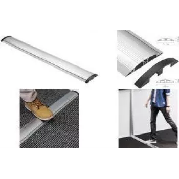 LogiLink protecție cablu de podea, aluminiu și ABS, 754 x 139 x 22 mm, scurtabilă, argintie