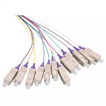 Set pigtail fibră optică LOGILINK 12 x SC OM4 2 m, conector violet