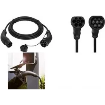 Cablu de încărcare EV HARTING EVC0106 Type 2 trifazat 20 A 11 kW 7,5 m negru