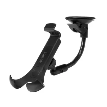 Suport auto cu ventuză pentru telefon LogiLink AA0102 pentru parbriz și bord, rotație 360°, operare cu o singură mână, potrivit pentru smartphone-uri de 50-85 mm, negru