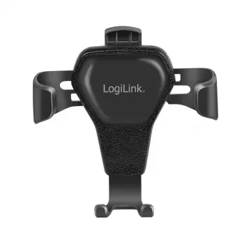 Suport universal de smartphone pentru grila de ventilație auto LogiLink AA0164, rotire 360°, operare cu o singură mână, negru