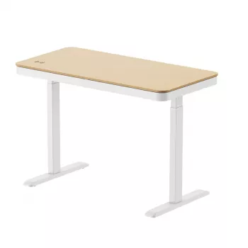 Birou reglabil pe înălțime LogiLink, motor unic, 118x60cm, cu încărcare wireless, alb