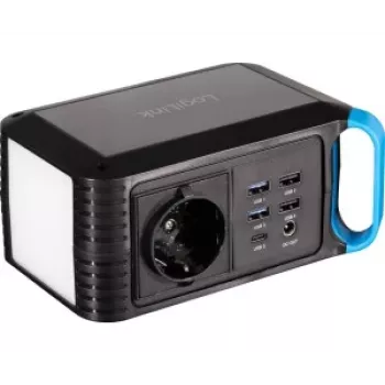 Stație de alimentare portabilă LogiLink 80W, 256Wh LiFePO4 cu 60W USB-C PD, undă sinusoidală pură AC