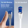 Cablu patch LogiLink SlimLine Cat.6A S/FTP LSZH, verde, 10 m