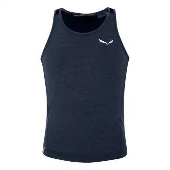 Tricou fără mâneci Salewa Agner Hybrid Tank pentru copii, de bază - Navy Blazer Melange 104-116 cm