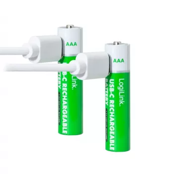 Baterii Li-Ion AAA reîncărcabile LogiLink LR03RCB2 USB-C, 1,5V, set de 2