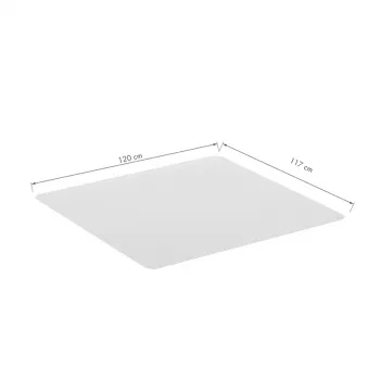 Covor de protecție pentru pardoseală LogiLink EO0086, 117 x 120 cm, ultra-moale, transparent, antiderapant, pentru pardoseli dure