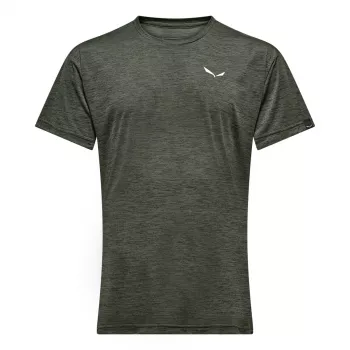 Tricou cu mânecă scurtă Salewa Puez Melange Dry - Dark Olive Melange - XL