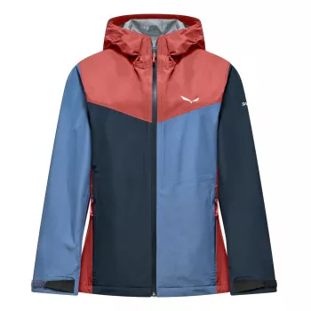 Jachetă hardshell damă Salewa Puez Aqua 4 PTX 2.5L - Etruscan Red/Multi - mărimea S