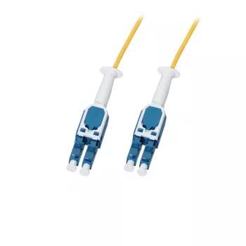 Cablu patch fibră optică monomod LogiLink Uniboot Push-Pull LC-LC OS2, 0,5 m, LSZH, galben