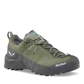 Pantofi de drumeție și abordaj Salewa Wildfire Leather 2 GTX bărbați Faded Green/Black EU 41
