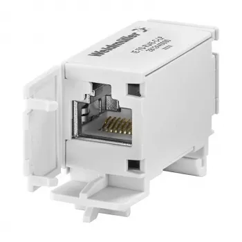 Conector industrial RJ45 de teren Weidmüller IE-TO-RJ45-C-LP, Cat.6A, ecranat, IDC fără unelte, zinc turnat