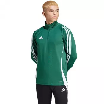 Bluză de antrenament adidas Tiro 24 pentru bărbați, hanorac, verde-alb IS1040 2XL