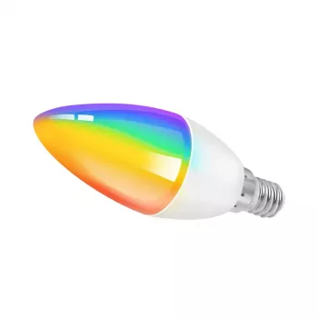 Lampă lumânare inteligentă WiFi LogiLink E14, compatibilă Tuya