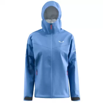 Jachetă de ploaie Salewa Puez Aqua 4 PTX 2.5L pentru femei Morning Blue M