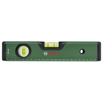 BOSCH DIY Nivelă cu bulă 25 cm verde cu canelură V și bază frezată plan