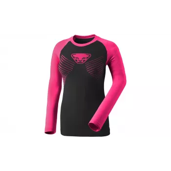 Tricou cu mâneci lungi damă Dynafit Speed Dryarn L/S Tee ca strat de bază - Pink Glo, mărimea L
