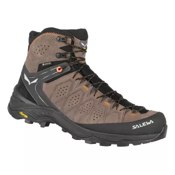 Bocanci de drumeție Salewa Alp Trainer 2 Mid GTX pentru bărbați, Wallnut/Fluo Orange, UK 12 (EU 47)