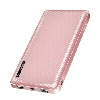 Baterie externă mobilă LogiLink 10000 mAh LiPo USB-C PD, roz