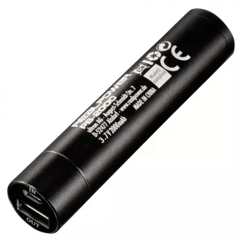 RealPower PB2000 mAh Aluminium Power Bank, Black