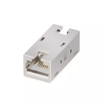 Cuplaj inline RJ45 ecranat LogiLink NP0067 Cat.6A, carcasă metalică, calitate industrială
