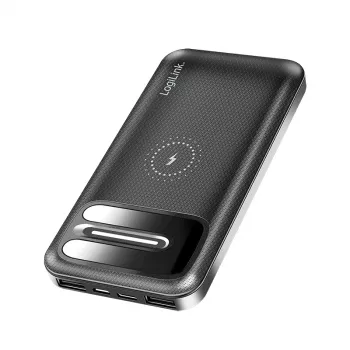Baterie externă mobilă LogiLink PA0305 8000 mAh cu încărcare wireless, neagră
